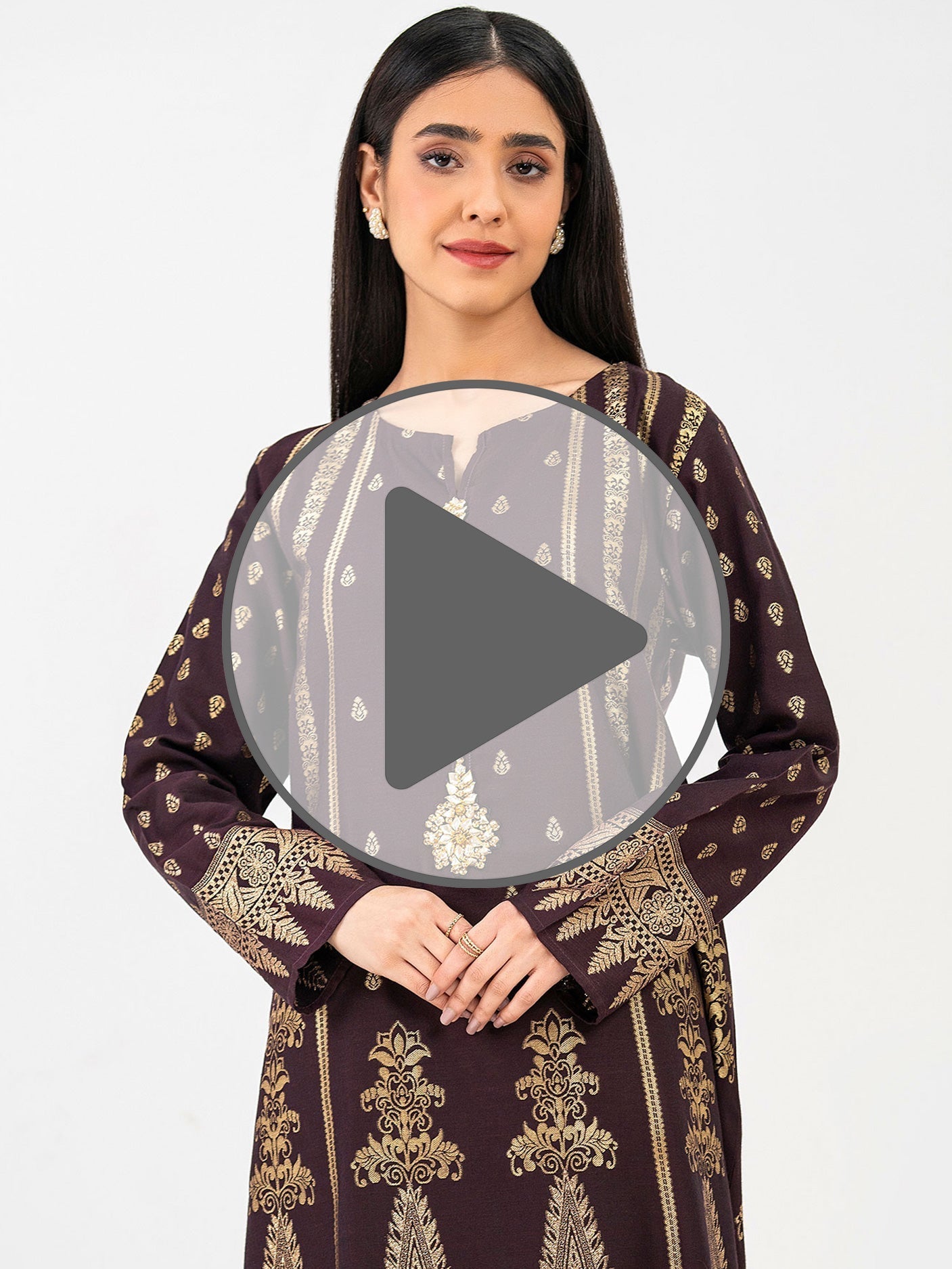 Jacquard Shirt-Embellished (Pret)