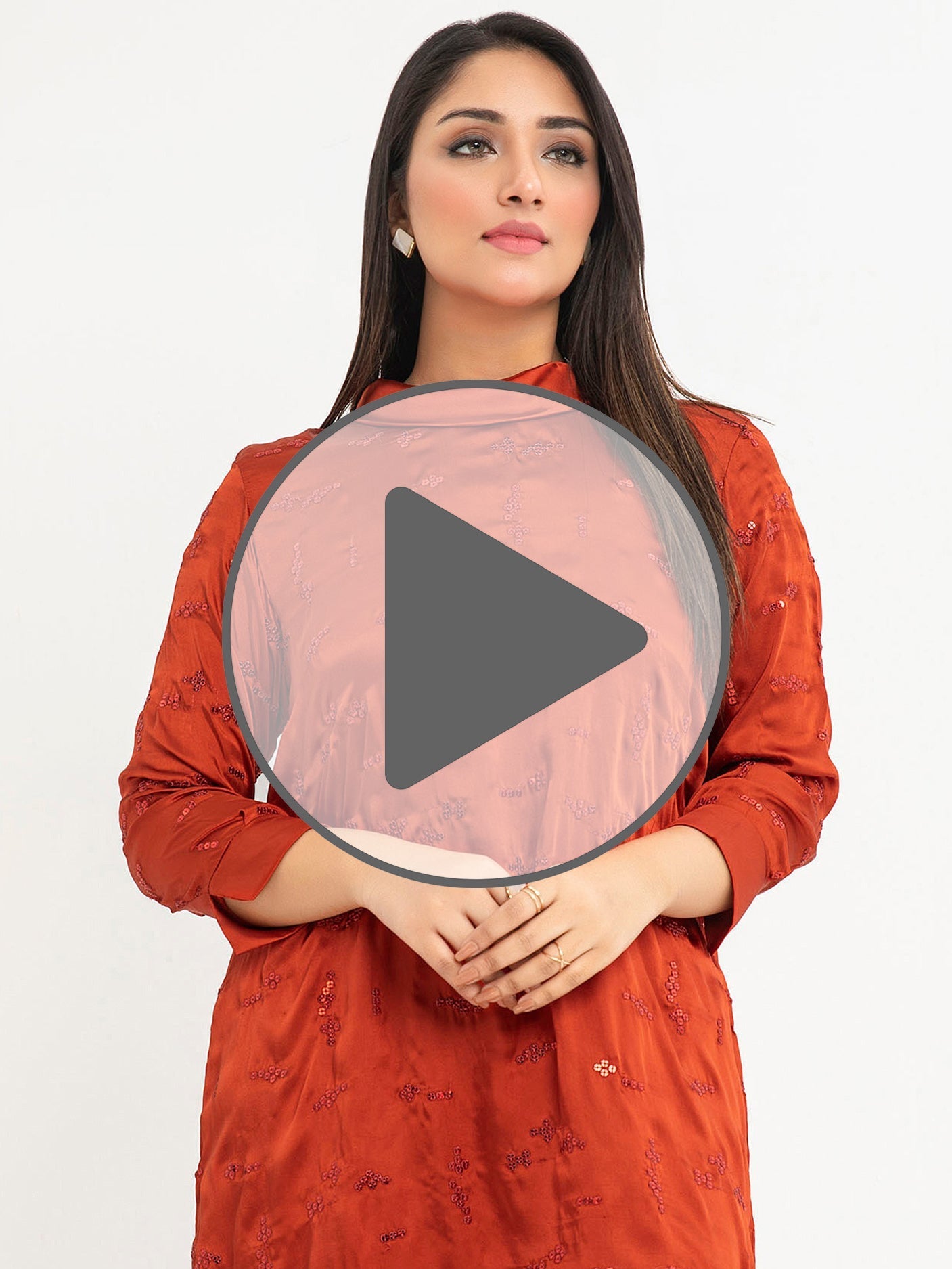 2 Piece Silk Co-ord Set-Embroidered(Pret)