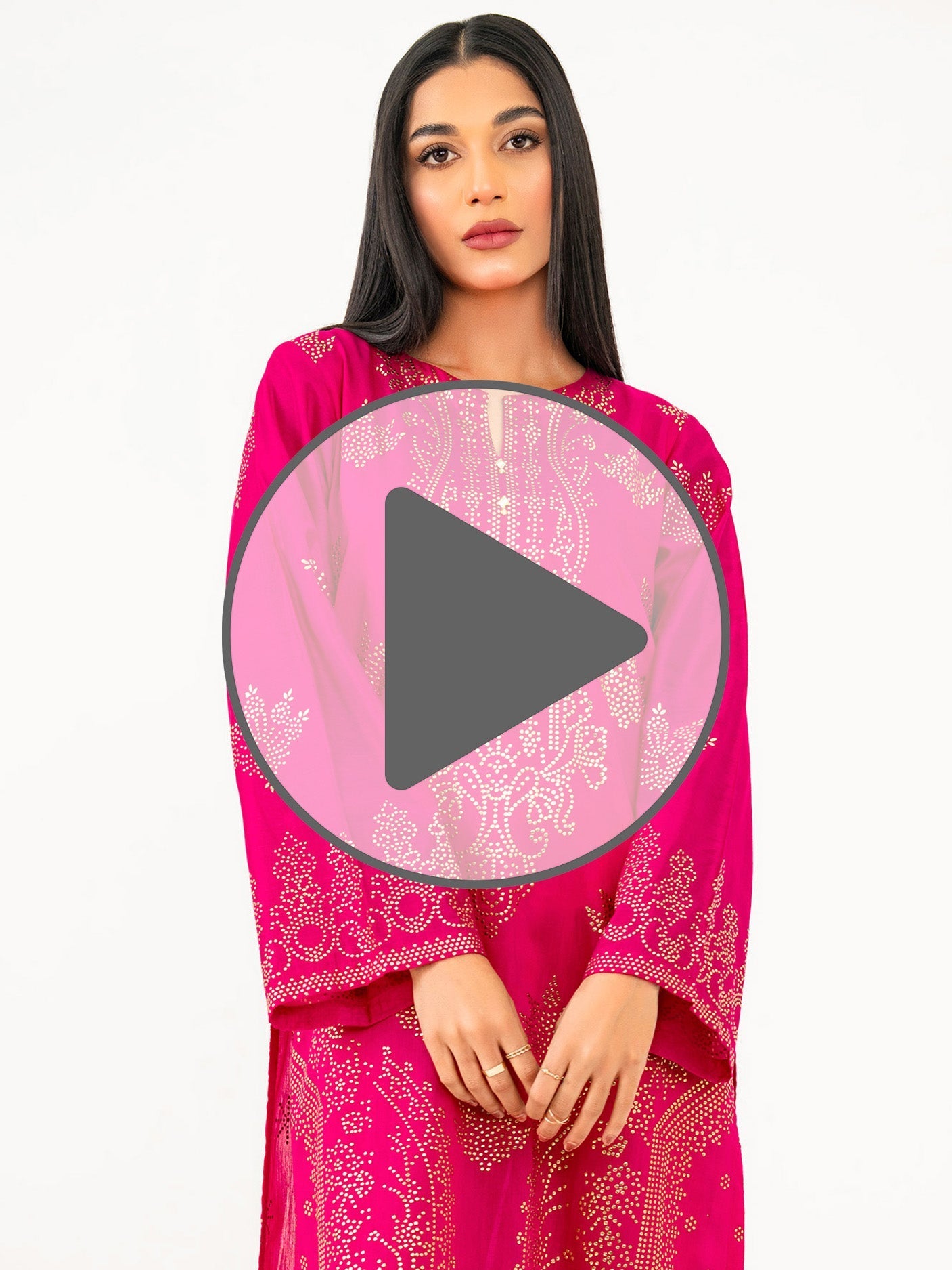 2 Piece Raw Silk Suit-Embellished (Pret)