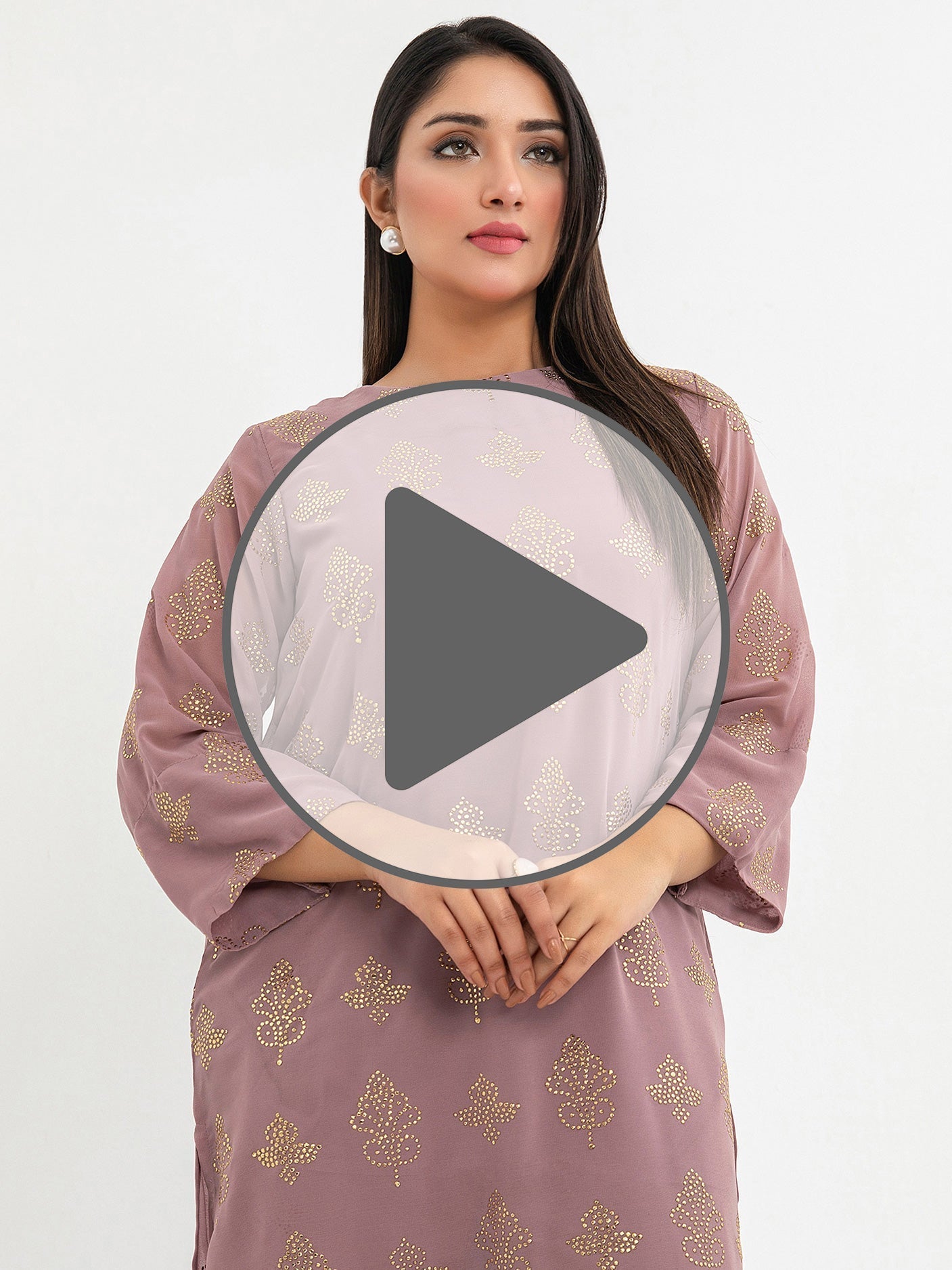 2 Piece Chiffon Suit-Embroidered (Pret)