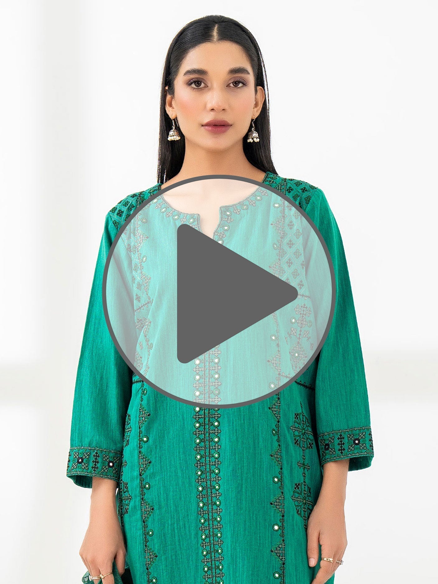 3 Piece Yarn Dyed Suit-Embroidered (Pret)