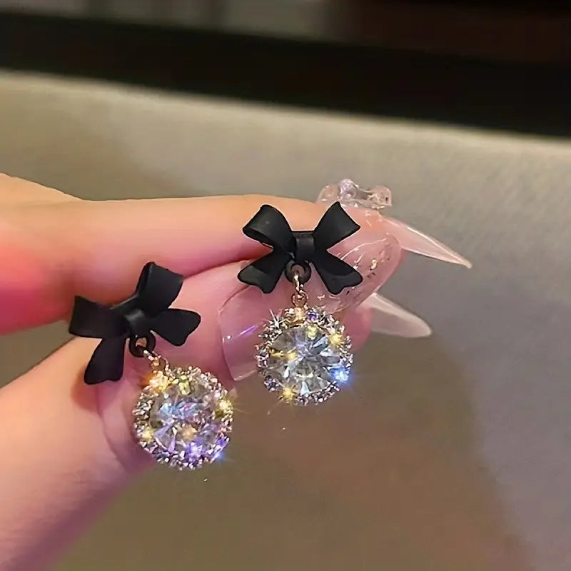 Women's Fashionable Bow & Dangle Earrings