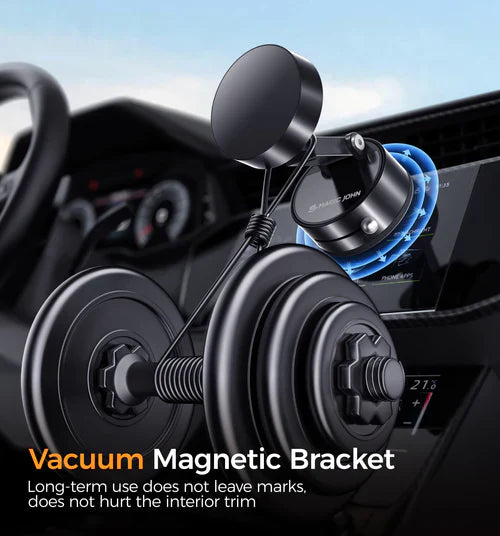 Double-sided Vacuum Magnetic Phone Holder Car/ Kitchen/ Mirror/ Adjustable Foldable