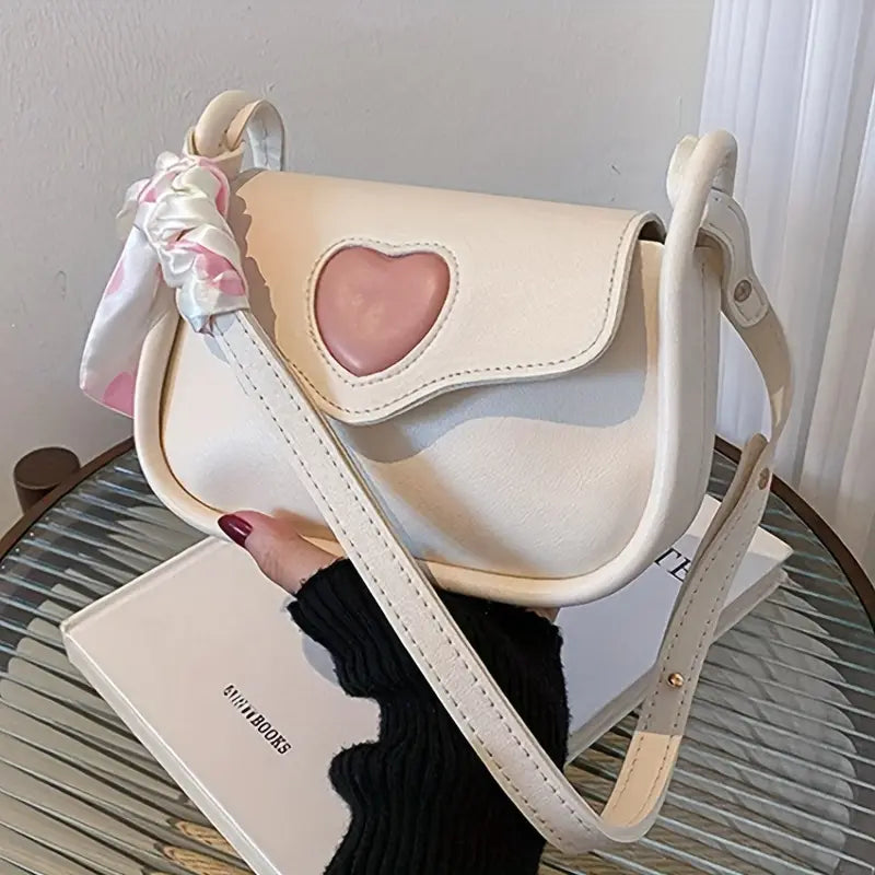 Heart-Shaped Vintage Sling Bag for Women