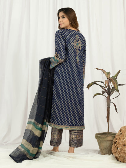 3 Piece Lawn Suit- Paste Print (Pret)