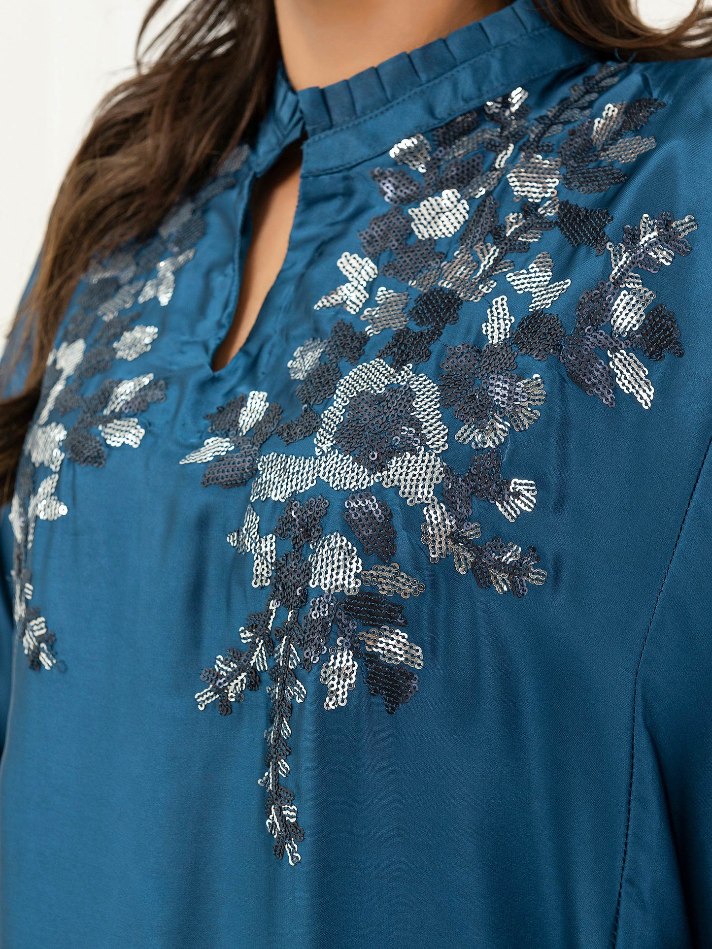 Silk Shirt-Embroidered (Pret)
