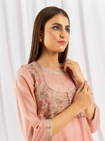 2 Piece Yarn Dyed Suit-Embroidered (Pret)