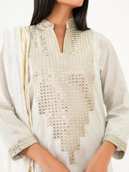 3 Piece Missouri Suit-Embroidered (Pret)