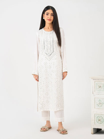Georgette Shirt-Embroidered (Pret)