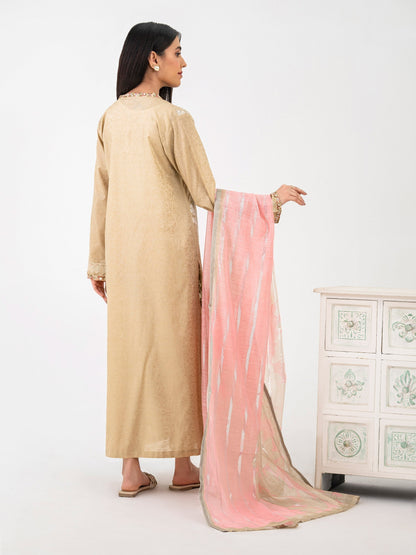 2 Piece Jacquard Suit-Embroidered (Pret)