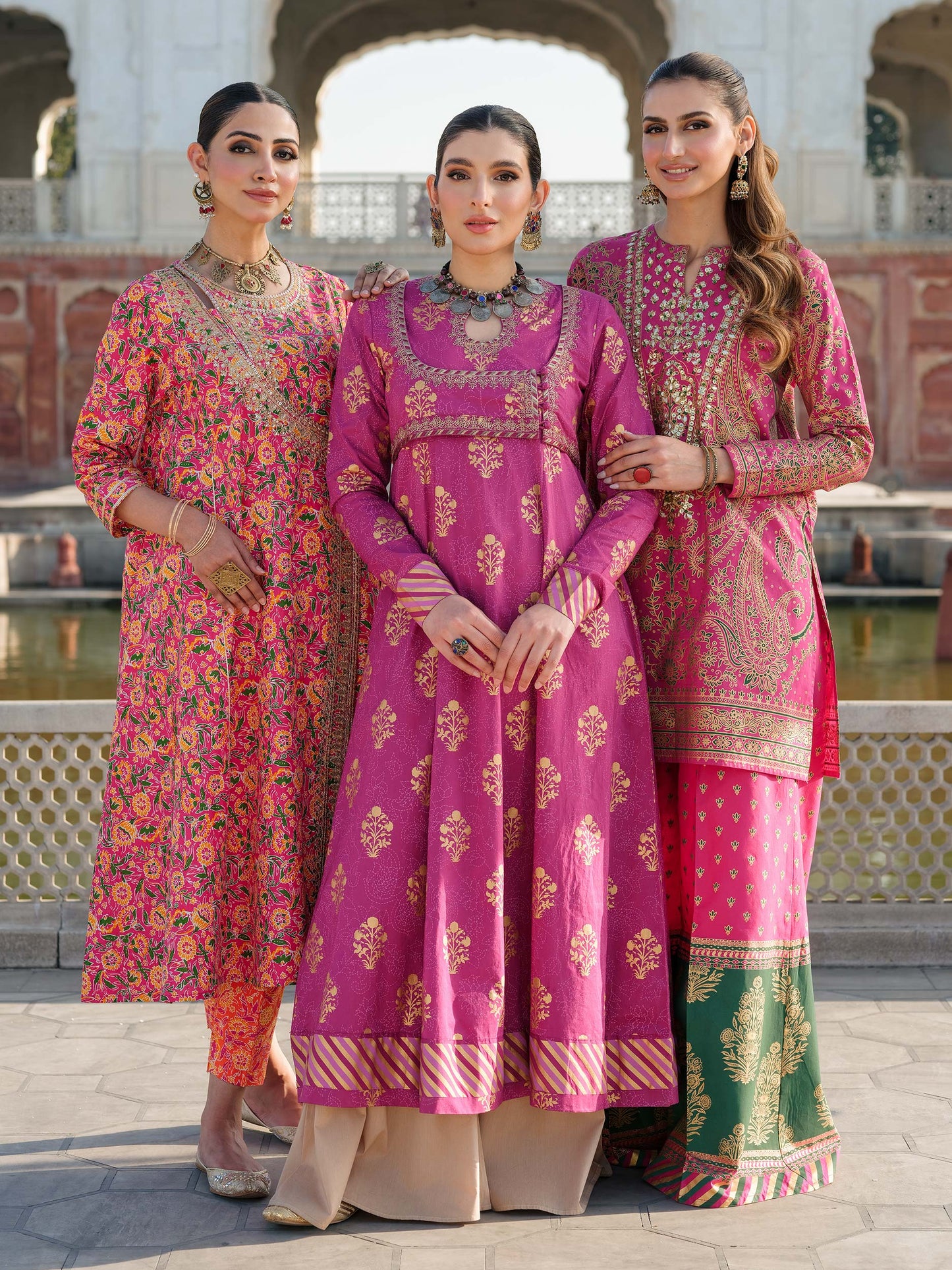 Cambric Pishwas-Embroidered (Pret)