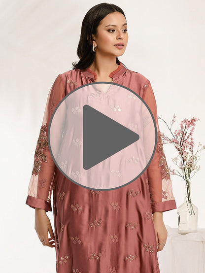 2 Piece Silk Suit-Embroidered (Pret)