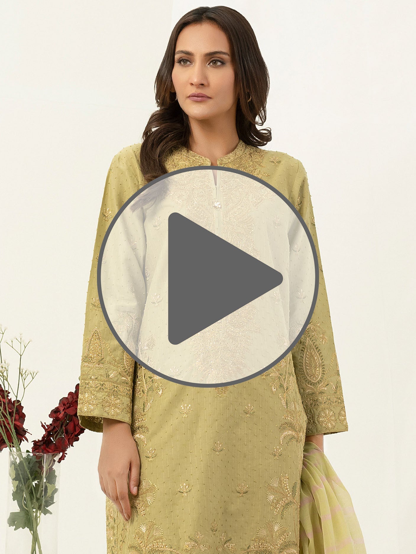3 Piece Textured Lawn Suit-Embroidered (Pret)