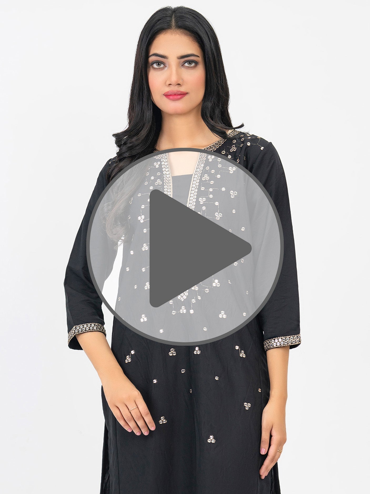 Raw Silk Shirt-Embroidered (Pret)