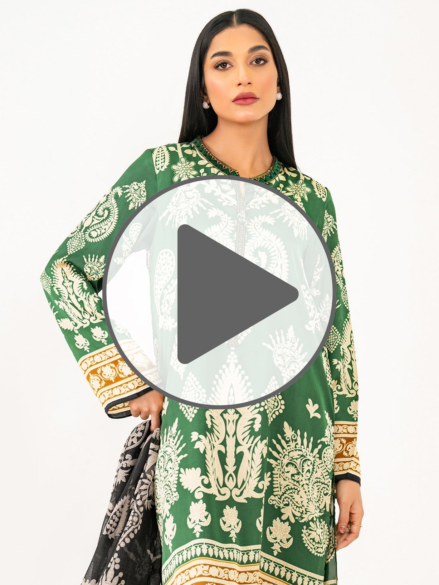 3 Piece Silk Suit-Embroidered (Pret)