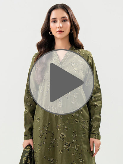 3 Piece Khaddar Suit-Printed (Pret)