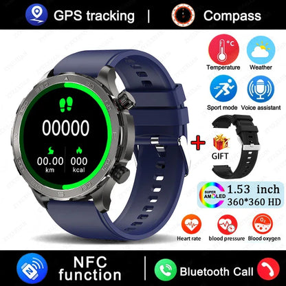 Huawei AMOLED HD Large Screen Heart Rate NFC IP68 Waterproof GPS Sports Smart Watch