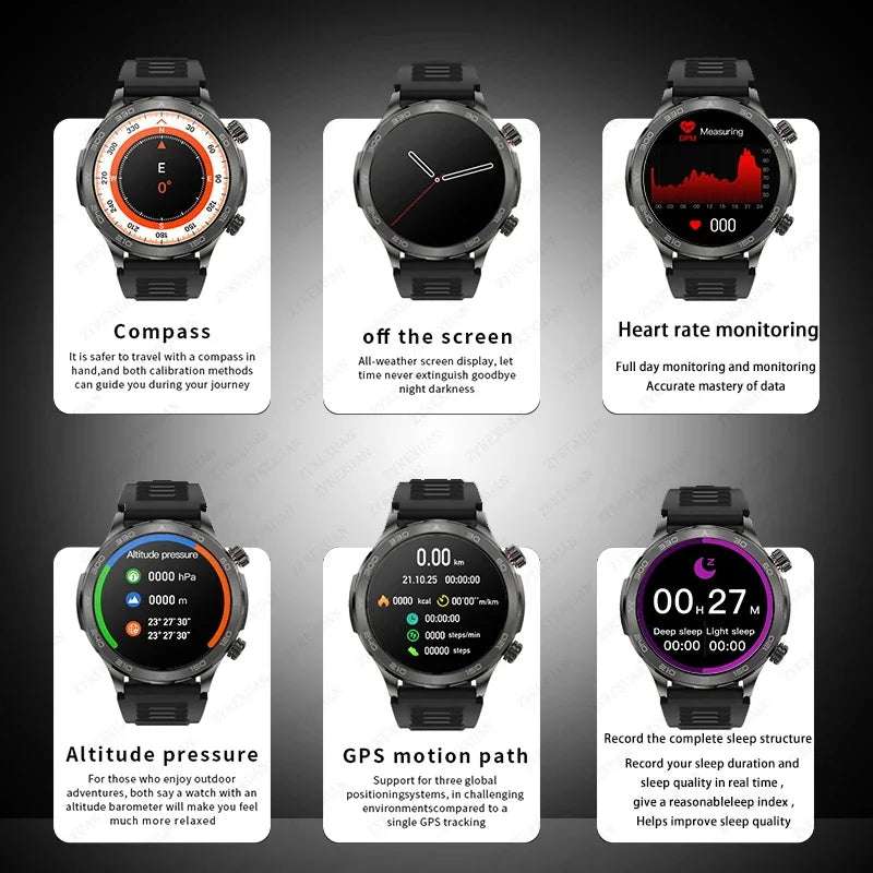 Huawei AMOLED HD Large Screen Heart Rate NFC IP68 Waterproof GPS Sports Smart Watch