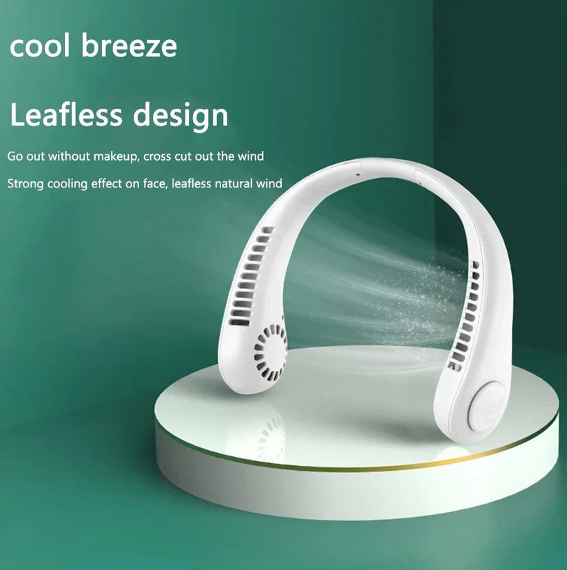 Rechargeable Neck Band Fan Flexible 3 Modes